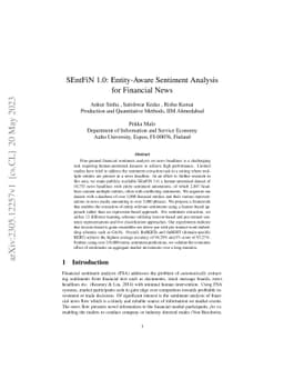 SEntFiN 1.0: Entity-Aware Sentiment Analysis for Financial News
