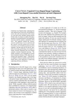 Cross2StrA: Unpaired Cross-lingual Image Captioning with Cross-lingual
  Cross-modal Structure-pivoted Alignment
