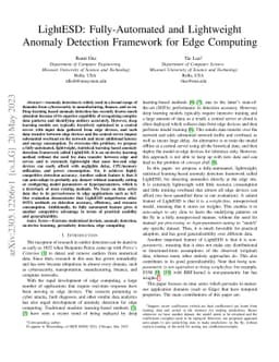 LightESD: Fully-Automated and Lightweight Anomaly Detection Framework
  for Edge Computing