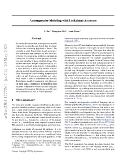 Autoregressive Modeling with Lookahead Attention