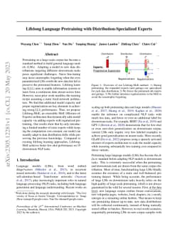 Lifelong Language Pretraining with Distribution-Specialized Experts