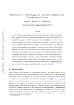 Distribution-Free Model-Agnostic Regression Calibration via
  Nonparametric Methods