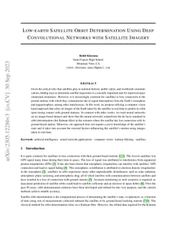 Low-Earth Satellite Orbit Determination Using Deep Convolutional
  Networks with Satellite Imagery