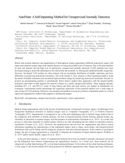 AutoPaint: A Self-Inpainting Method for Unsupervised Anomaly Detection