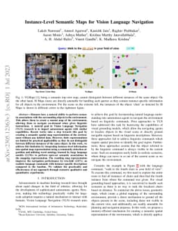 Instance-Level Semantic Maps for Vision Language Navigation