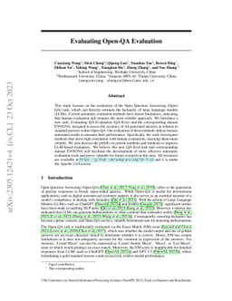Evaluating Open-QA Evaluation