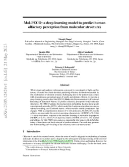 Mol-PECO: a deep learning model to predict human olfactory perception
  from molecular structures