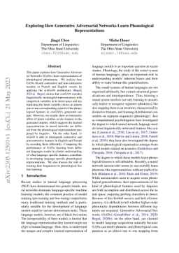 Exploring How Generative Adversarial Networks Learn Phonological
  Representations