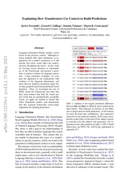 Explaining How Transformers Use Context to Build Predictions