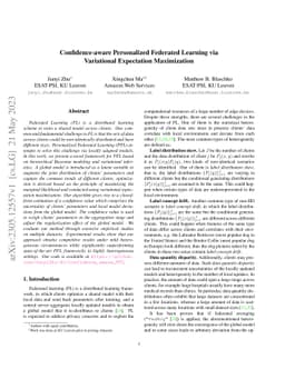 Confidence-aware Personalized Federated Learning via Variational
  Expectation Maximization