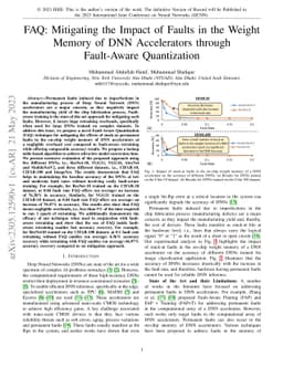 FAQ: Mitigating the Impact of Faults in the Weight Memory of DNN
  Accelerators through Fault-Aware Quantization