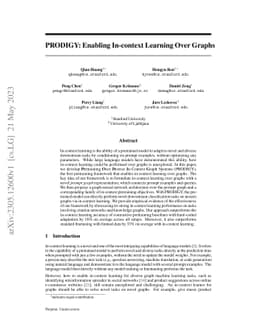 PRODIGY: Enabling In-context Learning Over Graphs