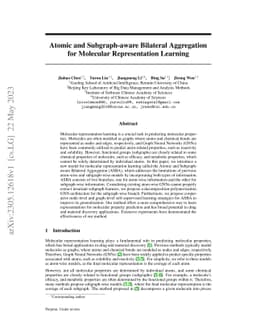 Atomic and Subgraph-aware Bilateral Aggregation for Molecular
  Representation Learning