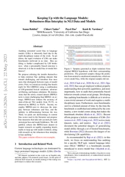Keeping Up with the Language Models: Robustness-Bias Interplay in NLI
  Data and Models