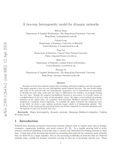 A two-way heterogeneity model for dynamic networks
