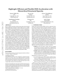 HighLight: Efficient and Flexible DNN Acceleration with Hierarchical
  Structured Sparsity