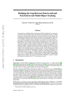 Bridging the Gap Between End-to-end and Non-End-to-end Multi-Object
  Tracking