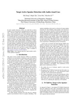 Target Active Speaker Detection with Audio-visual Cues
