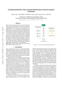 An Enhanced Res2Net with Local and Global Feature Fusion for Speaker
  Verification