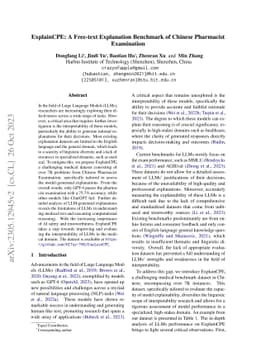 ExplainCPE: A Free-text Explanation Benchmark of Chinese Pharmacist
  Examination