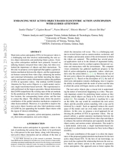 Enhancing Next Active Object-based Egocentric Action Anticipation with
  Guided Attention