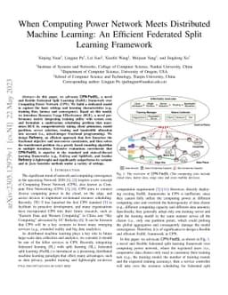 When Computing Power Network Meets Distributed Machine Learning: An
  Efficient Federated Split Learning Framework