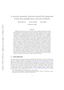 A network community detection method with integration of data from
  multiple layers and node attributes