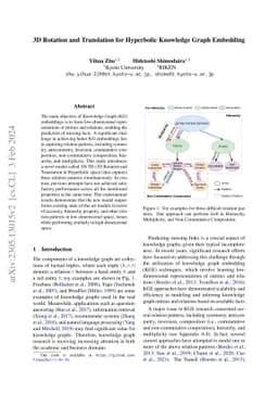 3D Rotation and Translation for Hyperbolic Knowledge Graph Embedding