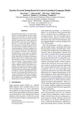 Iterative Forward Tuning Boosts In-Context Learning in Language Models