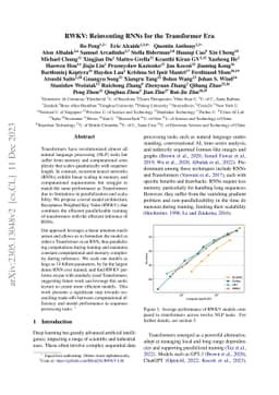 RWKV: Reinventing RNNs for the Transformer Era
