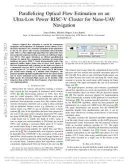 Parallelizing Optical Flow Estimation on an Ultra-Low Power RISC-V
  Cluster for Nano-UAV Navigation