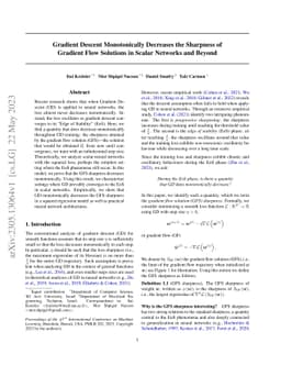 Gradient Descent Monotonically Decreases the Sharpness of Gradient Flow
  Solutions in Scalar Networks and Beyond