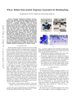 PALoc: Robust Prior-assisted Trajectory Generation for Benchmarking