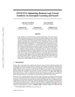 INVICTUS: Optimizing Boolean Logic Circuit Synthesis via Synergistic
  Learning and Search