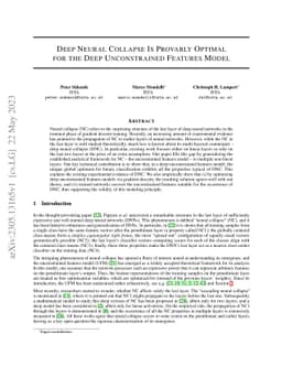 Deep Neural Collapse Is Provably Optimal for the Deep Unconstrained
  Features Model