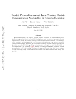 Explicit Personalization and Local Training: Double Communication
  Acceleration in Federated Learning