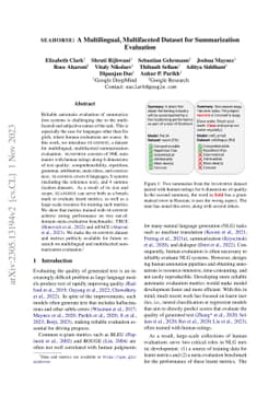 SEAHORSE: A Multilingual, Multifaceted Dataset for Summarization
  Evaluation