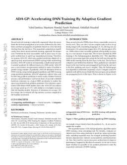 ADA-GP: Accelerating DNN Training By Adaptive Gradient Prediction