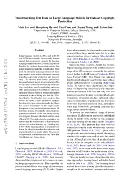 Watermarking Text Data on Large Language Models for Dataset Copyright