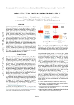 Modulation Extraction for LFO-driven Audio Effects
