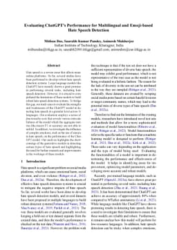 Evaluating ChatGPT's Performance for Multilingual and Emoji-based Hate
  Speech Detection