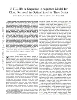 U-TILISE: A Sequence-to-sequence Model for Cloud Removal in Optical
  Satellite Time Series