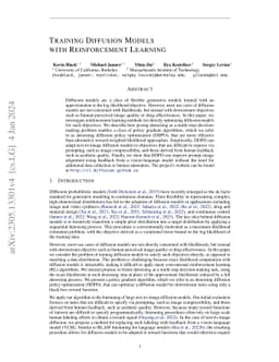 Training Diffusion Models with Reinforcement Learning