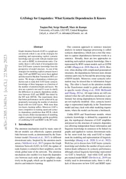 GATology for Linguistics: What Syntactic Dependencies It Knows