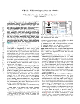 WiROS: WiFi sensing toolbox for robotics