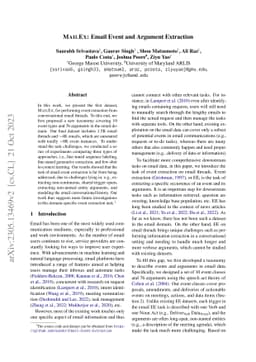 MAILEX: Email Event and Argument Extraction