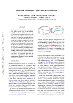 Look-back Decoding for Open-Ended Text Generation