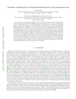 Parameter estimation from an Ornstein-Uhlenbeck process with measurement
  noise