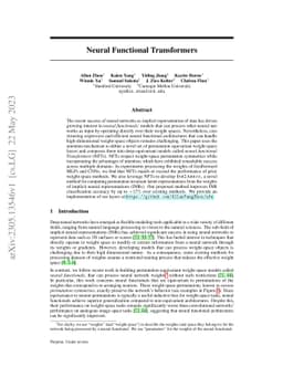 Neural Functional Transformers