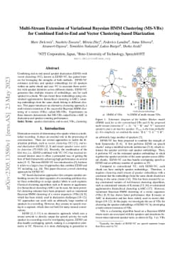 Multi-Stream Extension of Variational Bayesian HMM Clustering (MS-VBx)
  for Combined End-to-End and Vector Clustering-based Diarization